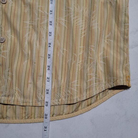 Tommy Bahama Relax Paradise Silk Yellow Tropical Print Hawaiian Camp Shirt NWOT - Picture 4 of 4
